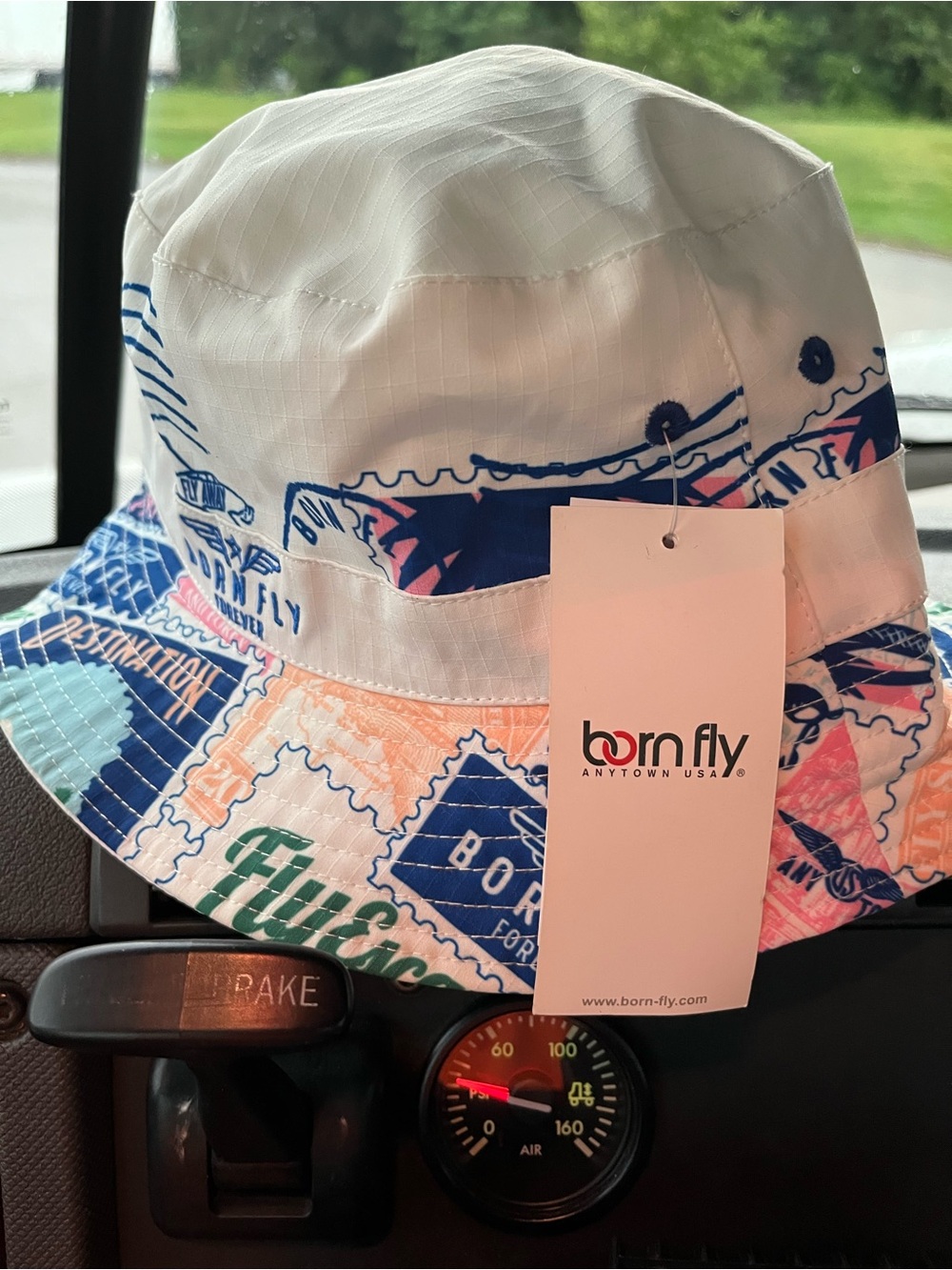 NWT Born Fly Bucket Hat Destination Graphics - Picture 2 of 5